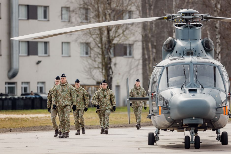 NATO oro policijos misiją Baltijos šalyse vykdančių pajėgų apsikeitimo ceremonija